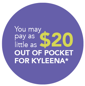 You may pay as little as $20 out of pocket for Kyleena (levonorgestrel-releasing intrauterine system) 19.5 mg IUD