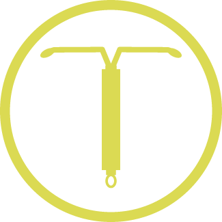 IUD icon in yellow